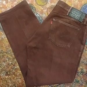 Burgundy Levi Jeans